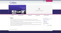 Desktop Screenshot of critere.com